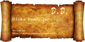 Dinka Demény névjegykártya